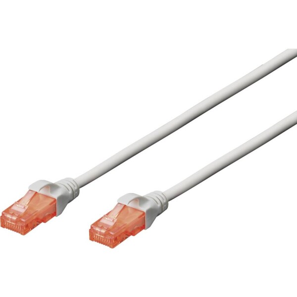 Digitus DK-1617-250 RJ45 sieťové káble, prepojovacie káble CAT 6 U/UTP 25.00 m sivá samozhášavý, bez halogénov, guľatý, krútené páry, netienený 1 ks; DK-1617-250