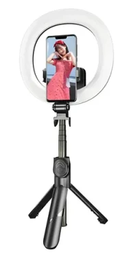 Puluz / Selfie tyč so statívom a LED kruhovým svetlom / Bluetooth ovládač (TBD0595696701A)