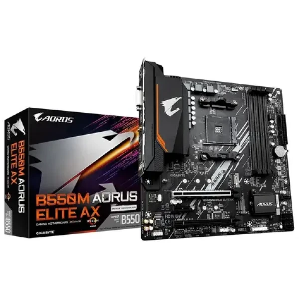 GIGABYTE B550 Aorus Elite Ax/AM4/ 4X DDR4/ 4X SATA/USB/3x PCIE x16/1x GLAN/2x M.2/mATX (B550M AORUS ELITE AX)