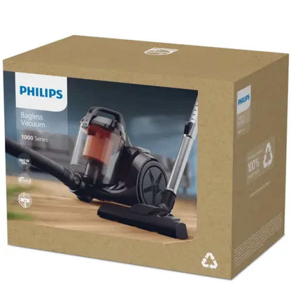 Philips Series 1000 XB1142/10 čierna / Cylinderový vysávač / 800 W / 1,3 l / 78 dB (XB1142/10)