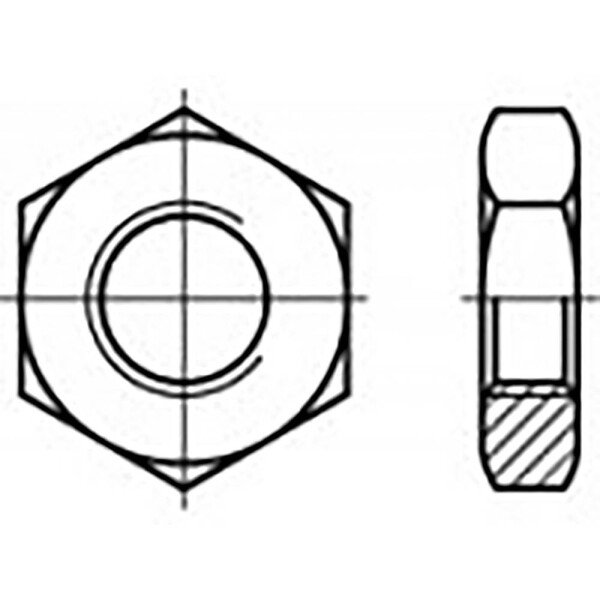 TOOLCRAFT TO-6854796 šesťhranné matice M5 DIN 439 ocel pozinkované 1000 ks; TO-6854796