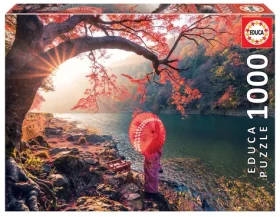 Educa Puzzle Východ slnka pri rieke Katsury - Japonsko