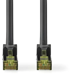 Nedis CAT7 čierny / Sieťový kábel / S/FTP / RJ45 - RJ45 / 3 m (CCGL85420BK30)