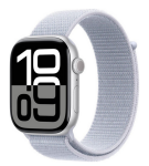 Apple Watch Series 10 GPS + Cellular 46mm Silver Aluminium Case with Blue Cloud Sport Loop