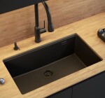 Quadron - Granitový drez Logan 110 Black Metallic Oceľ HQD7644U8_BS_U