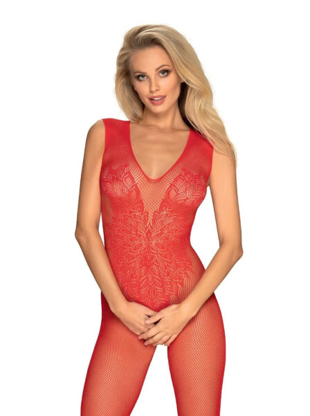 Body bodystocking red Obsessive S/M/L červená