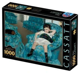 D-TOYS Puzzle Malé dievča v modrom kresle