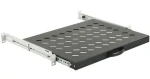 Lanview Výsuvná polica do racku 800 mm čierna / Polica do racku / 19" / 1U / nosnosť 30 kg (RAS605BL)
