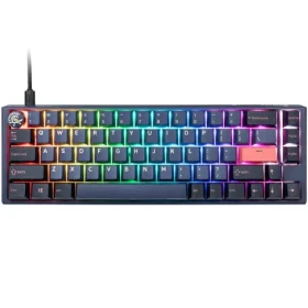 Ducky One 3 Cherry MX-Brown modrá / herná klávesnica / podsvietená / mechanická / drôtová USB-C / US (DKON2167ST-BUSPDCOVVVC2)