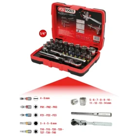 KS Tools TORSIONpower Nástrčné orechy s bitmi 1/4" - 33 ks (918.3005)