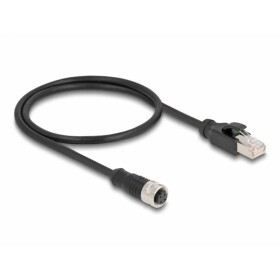 Delock 60072 RJ45 / M12 Sieťový adaptér S/FTP 0.50 m čierna 1 ks; 60072