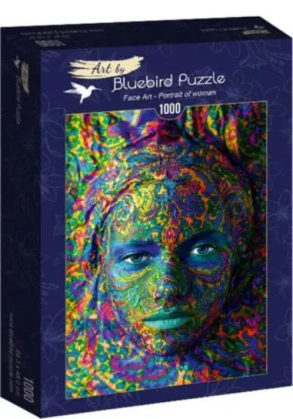 BlueBird Puzzle Face Art: Portrét ženy
