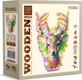 Wooden City Drevené puzzle Módny jeleň