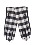 Dámske rukavice RES-0092K-345C Black with white - Yoclub 23 cm černá s bílou