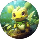 Jedlý papier Pokémoni zelený drak 19,5 cm - Pictu Hap - Pictu Hap
