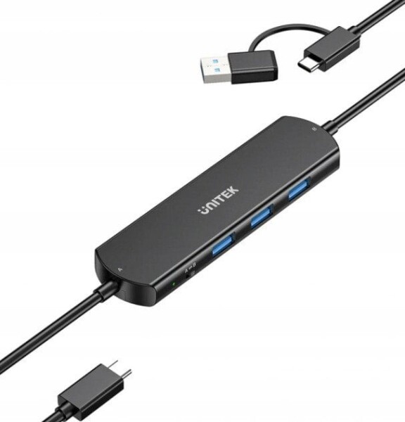 Unitek Unitek KVM Hub 10 Gbps – przełączanie między 2 hostami, 3×USB-A