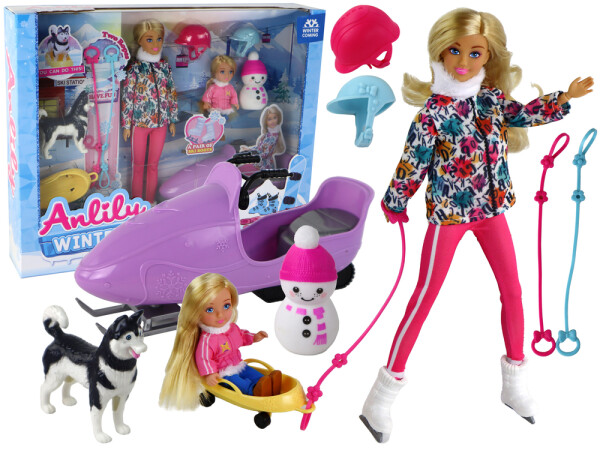 Mamido Bábika pre deti Anlily korčule pes zimné športy