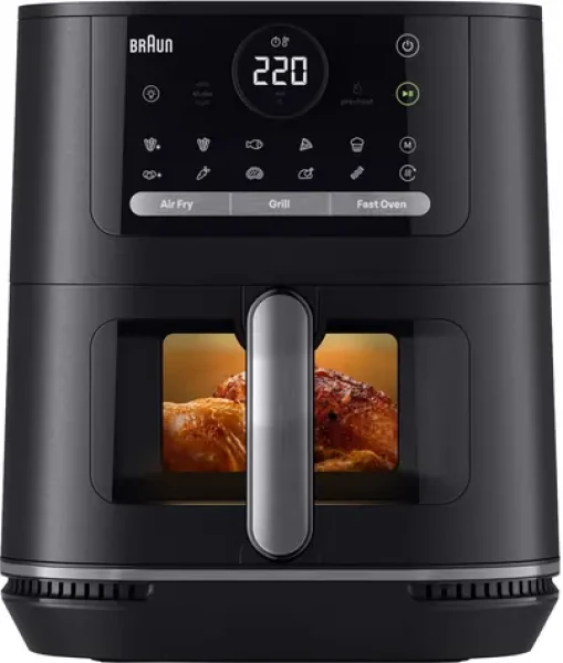 Braun HF5075IBK čierna / Teplovzdušná fritéza / 2000 W / PFAS free / dotykové ovládanie (0X12500024)