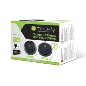 Techly ICC SH-22 čierna / Stolný mikrofón / konferenčný / USB / všesmerový (TLY_362725)