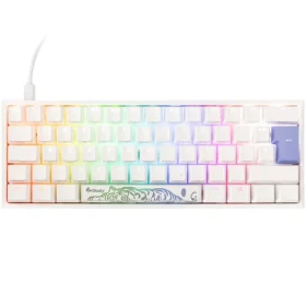 Ducky One 2 Pro Mini Cherry MX-Silver biela / herná klávesnica / podsvietená / drôtová USB-C / DE (DKON2061ST-PDEPDWWT2)