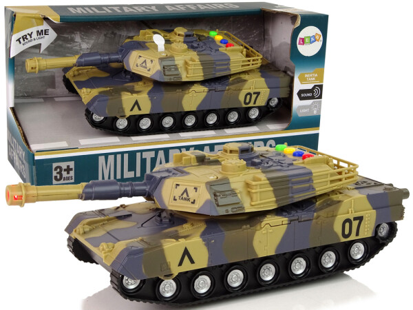 Mamido Vojenský tank 1:16 Moro Brown Sound Arrow