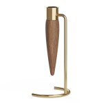 Audo Copenhagen Svietnik Umanoff Polished Brass/Walnut 20 cm