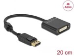 DeLock Adaptér DisplayPort 1.2 (M) - DVI (F) 0.2m čierna (63482)