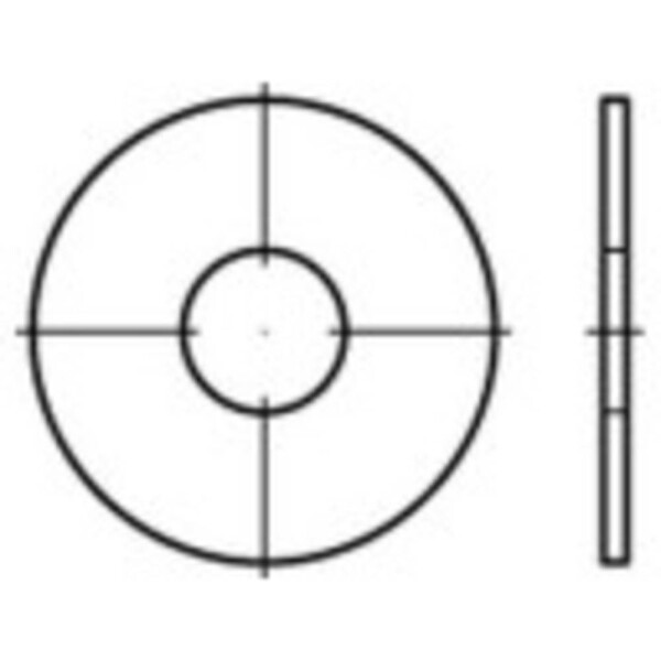 Podložky k blatníku 10.5 mm 35 mm ocel glavanizované zinkom 200 ks TOOLCRAFT 159284; 159284