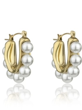Marc Malone Pôvabné perlové náušnice Angel White Earrings MCE24023G