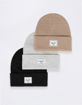 Herschel Supply 3 Pack Elmer Beanie Heathr Lght Gry/Blck/Tmbr Wlf
