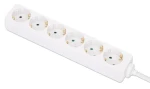 Manhattan Prodlužovací kabel 6x zásuvka bílá / Prodlužovací kabel / 2 m / 16 A / 3680 W (168304)