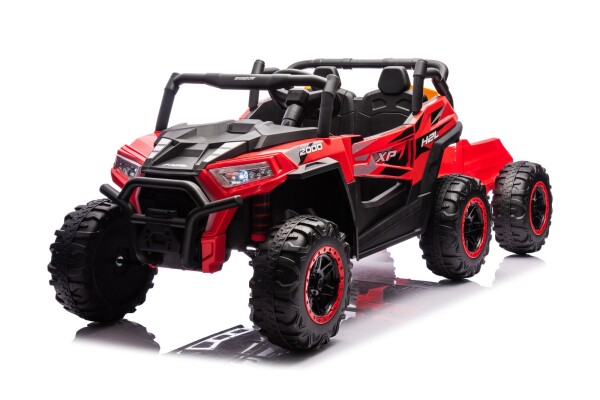 Mamido Mamido Elektrické autíčko Buggy UTV 4x4 s vlečkou 24V | 4x200W červené