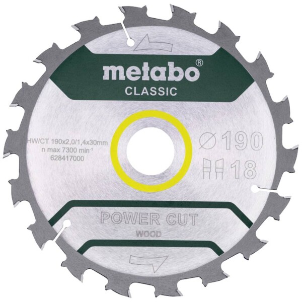 Metabo 628417000 pílový kotúč 190 x 30 mm Počet zubov (na palec): 18 1 ks; 628417000