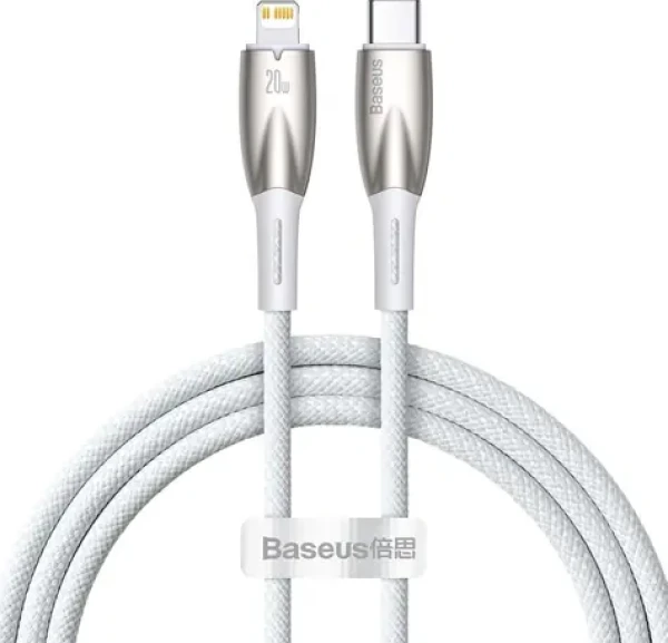 Baseus CADH000002 Kábel USB-C (M) - Lightning (M) 1 m biela / 20W (CADH000002)