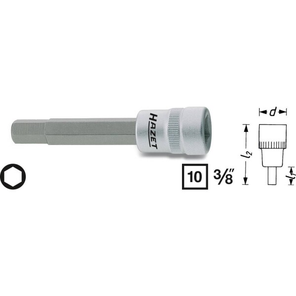 Hazet 8801 8801-7 inbus nástrčný kľúč 7 mm 3/8 (10 mm); 8801-7