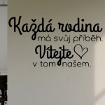 Veselá Stena Samolepka Každá rodina má svoj príbeh Farba: oranžová, Veľkosť: 60 x 34 cm