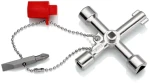 Knipex 00 11 03 Kľúč na rozvodné skrine pre bežné skrine a systémy zatvárania (00 11 03)