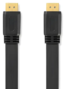 Nedis čierna / Kábel HDMI / High Speed / Ethernet / 4K 30 Hz / 10,2 Gbps / 3 m / Plochý (CVGP34100BK30)