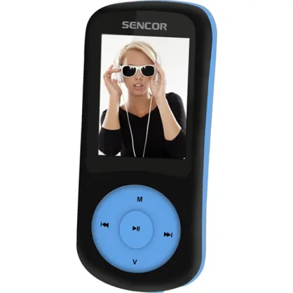 Sencor SFP 5870BBU čierno-modrá / MP3 MP4 prehrávač / 1.8 "TFT / 8GB / MicroSD (8590669134113)