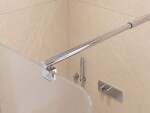 CERANO - Sprchová zástena Walk-in Orbis Round - Ľavá - 8 mm - guľatá vzpera - chróm, mliečne sklo - 120x200 CER-682261