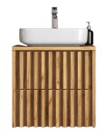 Kúpeľňová skrinka s krycou doskou SAT Delano 60x46 cm dub mat DELANO60ZDDE DELANO60ZDDE