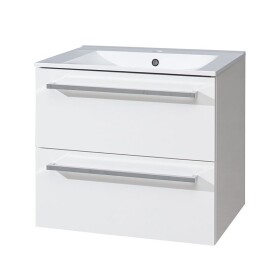 Mereo Bino, kúpeľňová skrinka s keramickým umývadlom 61 cm, biela CN660
