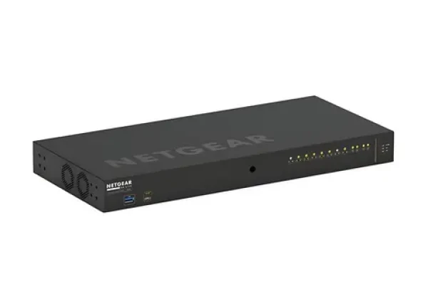 Netgear M4250-10G2F-POE+ / Spravovaný switch / 10x Gigabit PoE+ / 2x SFP / PoE 125 W (GSM4212P-100EUS)