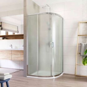 Mereo Sprchovací kút, Lima, štvrťkruh, R 550, zasúvací, 90x90 cm, chróm ALU, sklo Point CK608B22K