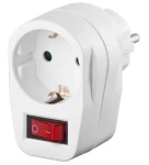MicroConnect zásuvka CEE7/4 jack s vypínačom biela (GRUTIMER2)