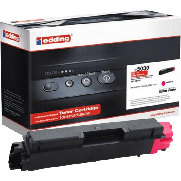 Edding EDD-5030 toner náhradný Kyocera TK-580M purpurová 2800 Seiten kompatibilná náplň do tlačiarne; 18-5030