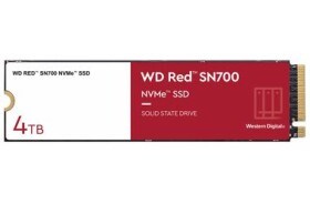 WD RED SN700 4TB / M.2 2280 / NVMe PCI-E 3.0 x4 / RW: 3400 amp; 3100 MBps / MTTF: 1.75 / 5y (WDS400T1R0C)