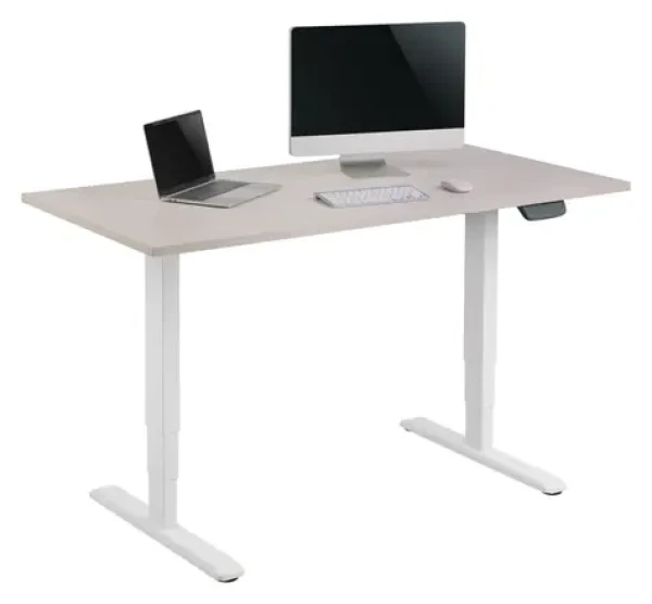 Equip Elektrická podnož stola Dual Motor biela / Podnož stola / nosnosť 125 kg / výška 62-128 cm / šírka 100-170 cm (650804)