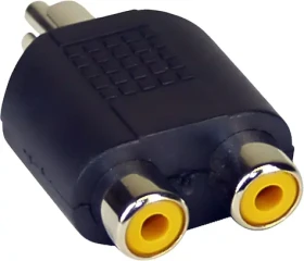 InLine Adaptér AV Cinch - 2x Cinch čierna / AV adaptér / 1x Cinch (F) - 2x RCA (99310)