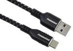PremiumCord kábel USB-C - USB 3.0 A / Kábel / USB 3.2 Gen 1 / 5 Gbit / s / 3A / 1 m / bavlnený oplet (ku31cx1)